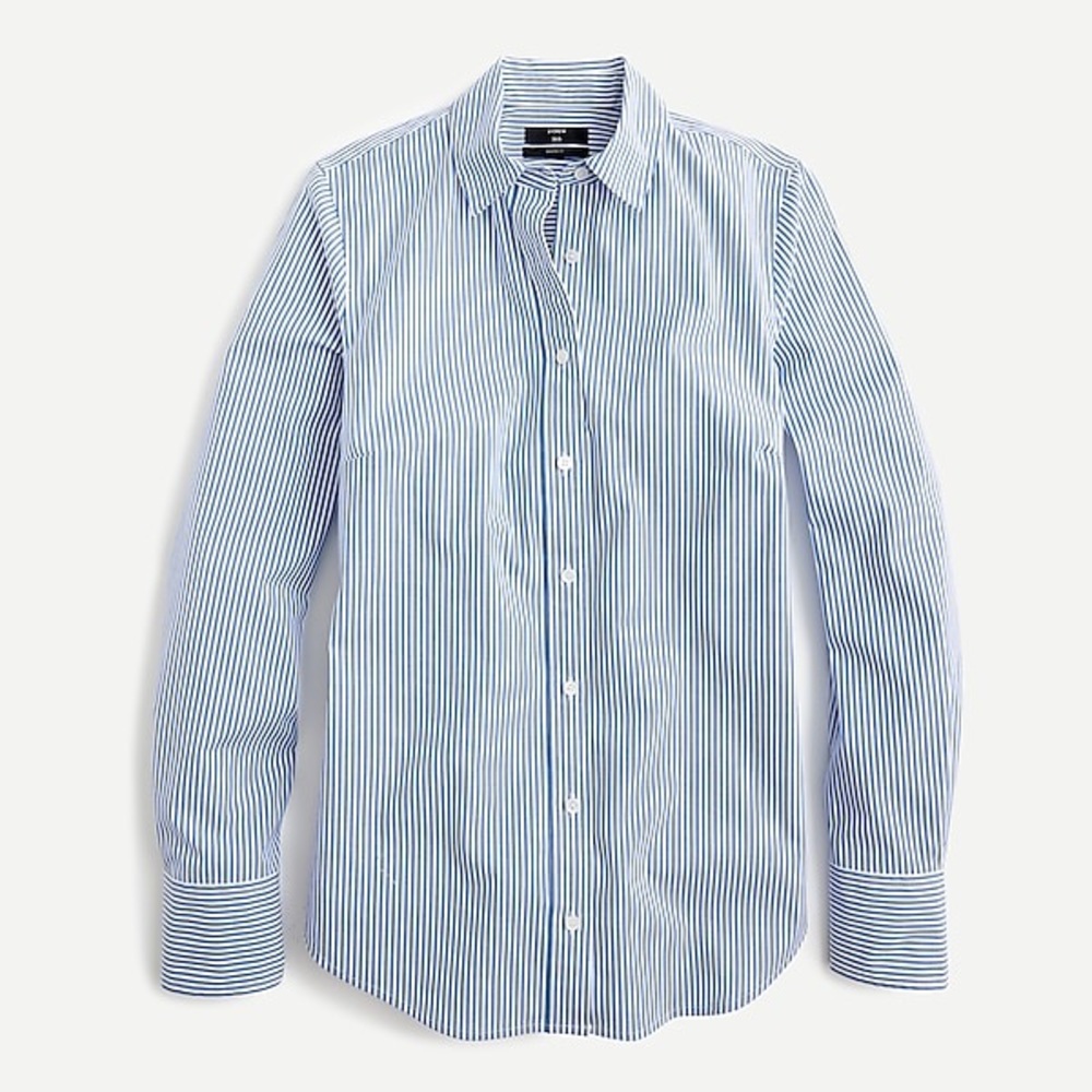 J.Crew Slim Stretch Perfect Shirt Blue Pinstripe - Picture 1 of 9